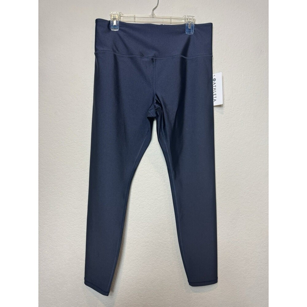 Athleta Elation Sheen 7/8 Tights Activewear Pants Yoga Gym Dark Blue Size XL NWT